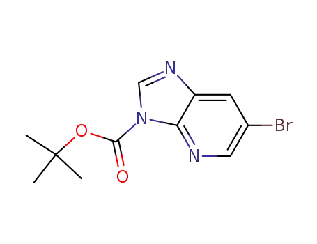 Molecular Structure of 1021919-30-1 (3H-IMidazo[4,5-b]pyridine-3-carboxylicacid,6-broMo-,1,1-diMethylethylester)