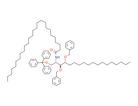 Molecular Structure of 160280-69-3 ((2S,3S,4R)-3,4-di-O-benzyl-N-hexacosanoyl-1-O-trityl-2-amino-3,4-octadecanetriol)