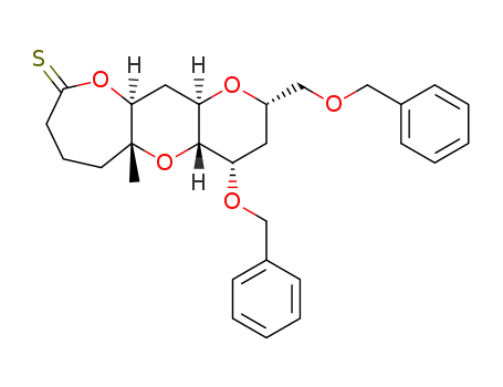 (2S,4S,4aS,5aR,10aS,11aR)-4-Benzyloxy-2-benzyloxymethyl-5a-methyl-decahydro-1,5,10-trioxa-cyclohepta[b]naphthalene-9-thione