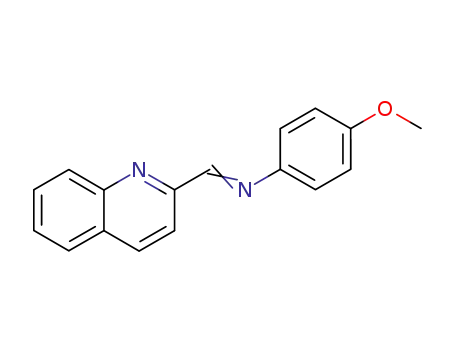 Molecular Structure of 24656-84-6 (Benzenamine, 4-methoxy-N-(2-quinolinylmethylene)-)