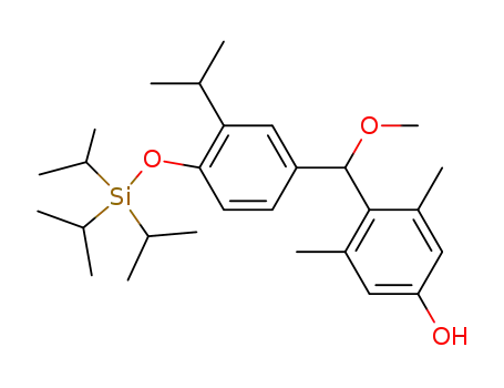 Phenol,
4-[methoxy[3-(1-methylethyl)-4-[[tris(1-methylethyl)silyl]oxy]phenyl]methyl
]-3,5-dimethyl-