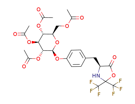 (4S)-4-[4-(2,3,4,6-tetra-O-acetyl-β-D-glucopyranosyloxy)benzyl]-2,2-bis(trifluoromethyl)-1,3-oxazolidin-5-one