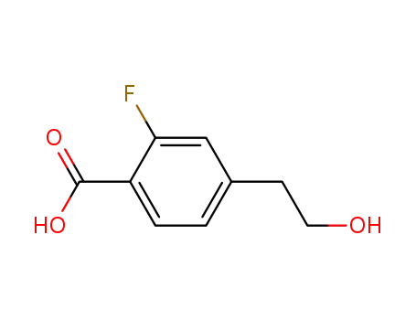 Molecular Structure of 481075-50-7 (2-Fluoro-4-(2-hydroxy-ethyl)-benzoic acid)