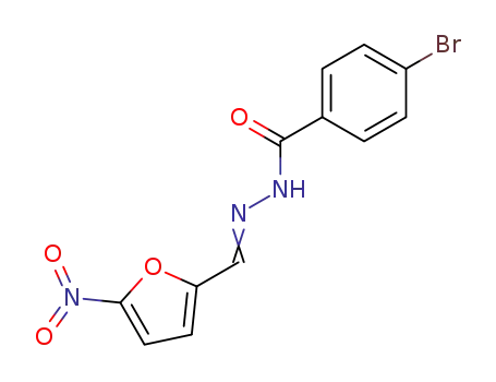 Molecular Structure of 92695-72-2 (4-bromo-N’-((5-nitrofuran-2-yl)methylene)benzohydrazide)