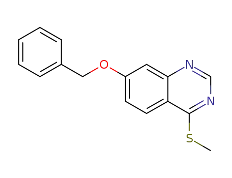 Molecular Structure of 220896-04-8 (Quinazoline, 4-(methylthio)-7-(phenylmethoxy)-)