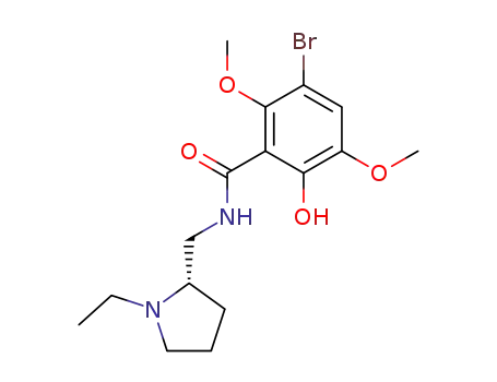 Benzamide,
3-bromo-N-[[(2S)-1-ethyl-2-pyrrolidinyl]methyl]-6-hydroxy-2,5-dimethoxy
-