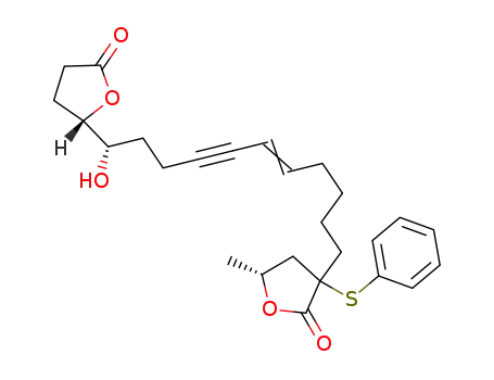 (5R)-3-[(S)-11-hydroxy-11-((S)-5-oxotetrahydrofuran-2-yl)undec-5-en-7-ynyl]-5-methyl-3-(phenylsulfanyl)dihydrofuran-2-one