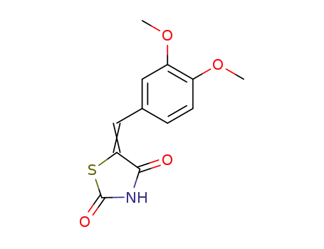 Molecular Structure of 6325-95-7 (5-[(3,4-dimethoxyphenyl)methylidene]-1,3-thiazolidine-2,4-dione)