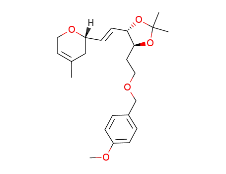 (S)-2-((E)-2-{(4S,5S)-5-[2-(4-Methoxy-benzyloxy)-ethyl]-2,2-dimethyl-[1,3]dioxolan-4-yl}-vinyl)-4-methyl-3,6-dihydro-2H-pyran