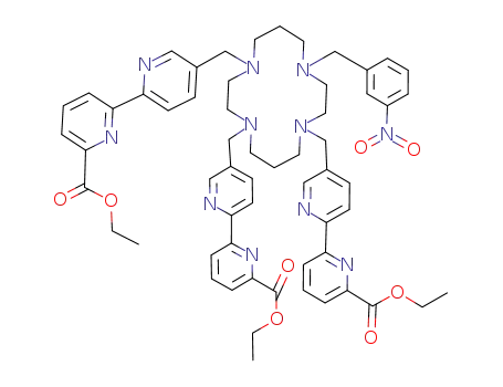 1-(3-nitrobenzyl)-4,8,11-tris[(6-carboethoxy-2,2'-bipyridine-5'-yl)methyl]-1,4,8,11-tetraazacyclotetradecane