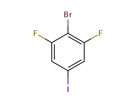 Molecular Structure of 155906-10-8 (2-Bromo-1,3-difluoro-5-iodobenzene)