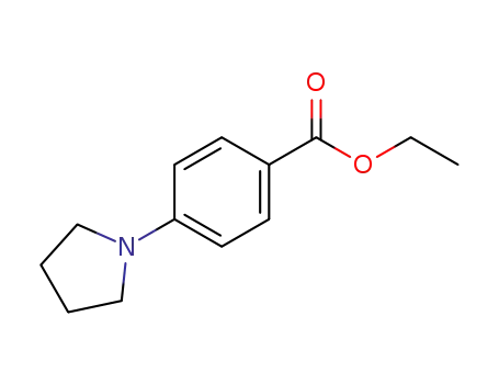 Molecular Structure of 101038-63-5 (4-PYRROLIDIN-1-YL-BENZOIC ACID ETHYL ESTER)