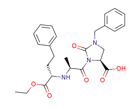 (4S)-1-benzyl-3-<(2S)-2-<N-<(1S)-1-(ethoxycarbonyl)-3-phenylpropyl>amino>propionyl>-2-oxoimidazolidine-4-carboxylic acid