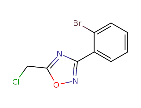 Molecular Structure of 90224-62-7 (3-(2-bromophenyl)-5-(chloromethyl)-1,2,4-oxadiazole)