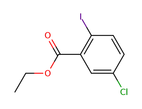 Molecular Structure of 1012882-90-4 (Benzoic acid, 5-chloro-2-iodo-, ethyl ester)
