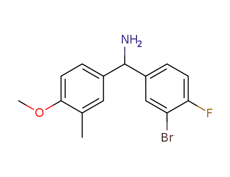 ((3-bromo-4-fluorophenyl)(4-methoxy-3-methylphenyl)methyl)amine