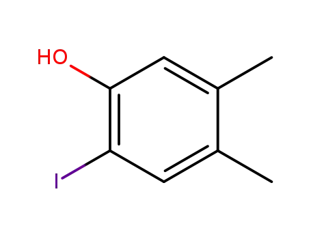Molecular Structure of 106362-66-7 (4,5-DIMETHYL-2-IODOPHENOL)