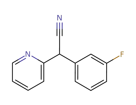 Molecular Structure of 122376-67-4 (2-Pyridineacetonitrile, a-(3-fluorophenyl)-)