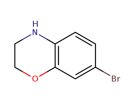 Molecular Structure of 105679-22-9 (7-Bromo-3,4-dihydro-2H-benzo[1,4]oxazine)