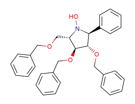 Pyrrolidine,
1-hydroxy-2-phenyl-3,4-bis(phenylmethoxy)-5-[(phenylmethoxy)methyl]-,
(2S,3S,4S,5S)-