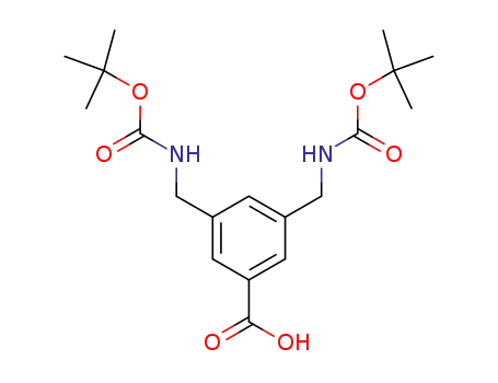 Molecular Structure of 185963-33-1 (3,5-BIS[(BOC-AMINO)METHYL]-BENZOIC ACID)
