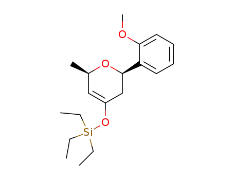 Molecular Structure of 88083-98-1 (Silane,
[[3,6-dihydro-2-(2-methoxyphenyl)-6-methyl-2H-pyran-4-yl]oxy]triethyl-,
cis-)