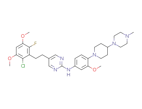 5-[2-(2-chloro-6-fluoro-3,5-dimethoxyphenyl)ethyl]-N-{3-methoxy-4-[4-(4-methylpiperazin-1-yl)piperidin-1-yl]phenyl}pyrimidin-2-amine