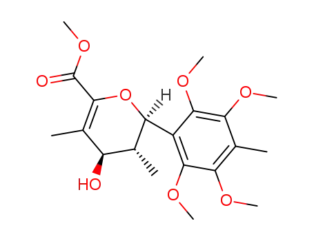 (4R,5R,6R)-4-hydroxy-3,5-dimethyl-6-(2,3,5,6-tetramethoxy-4-methyl-phenyl)-5,6-dihydro-4H-pyran-2-carboxylic acid methyl ester