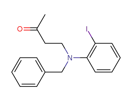 Molecular Structure of 390432-45-8 (2-Butanone, 4-[(2-iodophenyl)(phenylmethyl)amino]-)