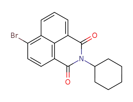 Molecular Structure of 324035-44-1 (6-bromo-2-cyclohexyl-1H-benzo[de]isoquinoline-1,3(2H)-dione)