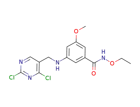 3-[(2,4-dichloro-pyrimidin-5-ylmethyl)-amino]-N-ethoxy-5-methoxy-benzamide