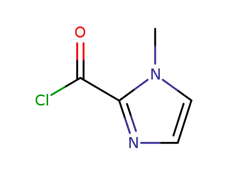 Molecular Structure of 62366-45-4 (1-METHYL-1H-IMIDAZOLE-2-CARBONYL CHLORIDE,97%)