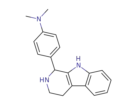 Molecular Structure of 3380-62-9 (N,N-dimethyl-4-(2,3,4,9-tetrahydro-1H-beta-carbolin-1-yl)aniline)