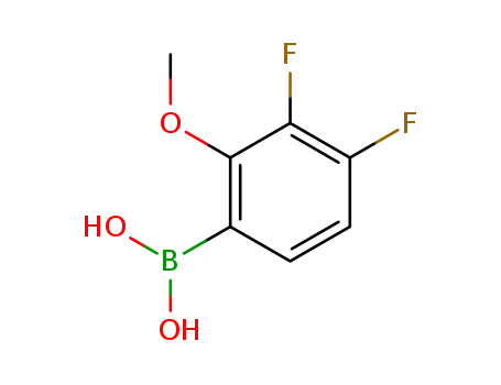 Molecular Structure of 905583-06-4 (3,4-Difluoro-2-methoxyphenylboronic acid)