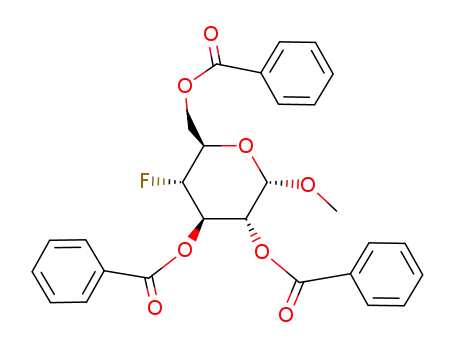 Molecular Structure of 84065-98-5 (α-D-galactopyranoside,methy-4-deoxy-4-fluoro-,tribenzoate)