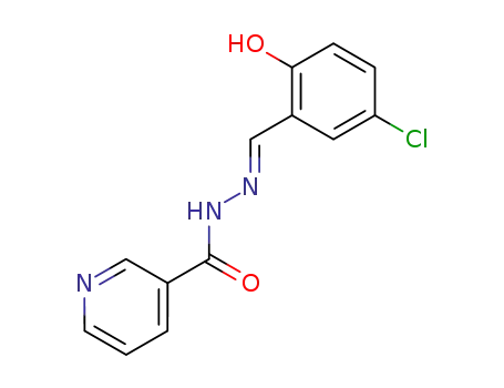 Molecular Structure of 62984-51-4 ((E)-N'-(2-hydroxyl-5-chlorobenzylidene)nicotinohydrazide)