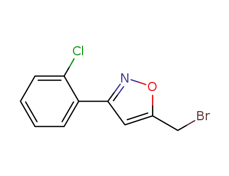 Molecular Structure of 196877-21-1 (5-BROMOMETHYL-3-(2-CHLORO-PHENYL)-ISOXAZOLE)