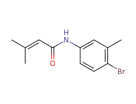 Molecular Structure of 203856-43-3 (N-(4-bromo-2-methylphenyl)-3-methyl-2-butenamide)