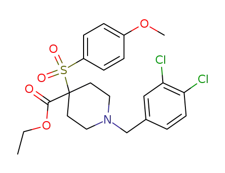 4-Piperidinecarboxylic acid,
1-[(3,4-dichlorophenyl)methyl]-4-[(4-methoxyphenyl)sulfonyl]-, ethyl ester