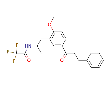 Molecular Structure of 370884-70-1 ((+/-)-N-trifluoroacetyl-1-[2-methoxy-5-(3-phenyl-1-propionyl)phenyl]-2-aminopropane)