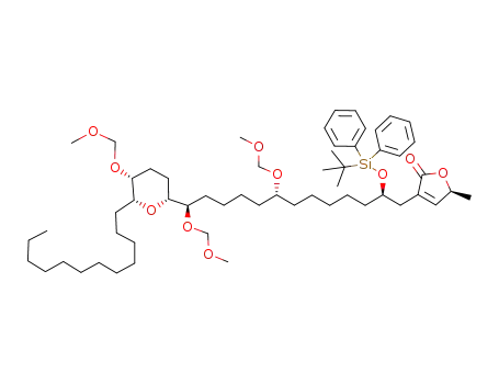(S)-3-[(2R,8R,13R)-2-(tert-Butyl-diphenyl-silanyloxy)-13-((2R,5R,6R)-6-dodecyl-5-methoxymethoxy-tetrahydro-pyran-2-yl)-8,13-bis-methoxymethoxy-tridecyl]-5-methyl-5H-furan-2-one