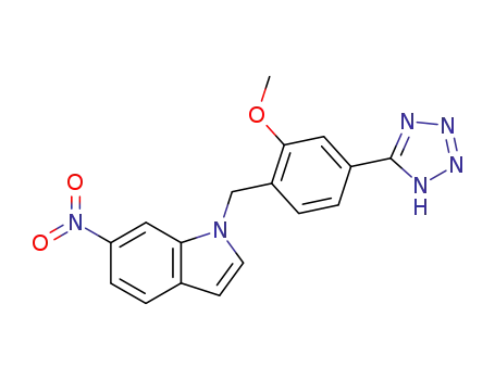 1-<2-methoxy-4-(1H-tetrazol-5-yl)benzyl>-6-nitroindole