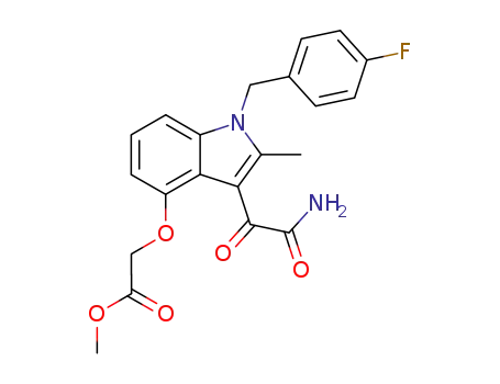 [[3-(2-amino-1,2-dioxoethyl)-1-[(4-fluorophenyl)methyl]-2-methyl-1H-indol-4-yl]oxy]acetic acid methyl ester