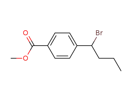 Molecular Structure of 160505-17-9 (methyl 4-(1-bromobutyl)benzoate)