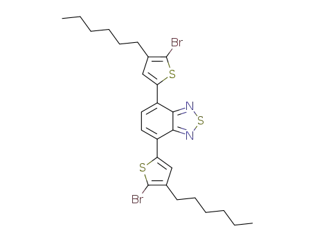 Molecular Structure of 444579-39-9 (4,7-Bis(5-broMo-4-hexylthiophen-2-yl)benzo[c][1,2,5]thiadiazole)