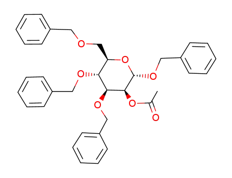 Molecular Structure of 61134-29-0 (Benzyl 3-O,4-O,6-O-tribenzyl-α-D-mannopyranoside acetate)