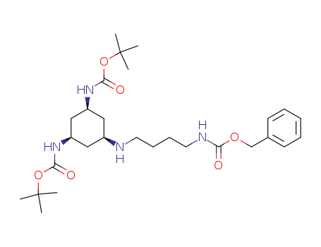 all-cis-3,5-N,N-di-tert-butyloxycarbonyl-1-N-[4-N-(benzyloxycarbonyl)aminobutyl]-1,3,5-triaminocyclohexane