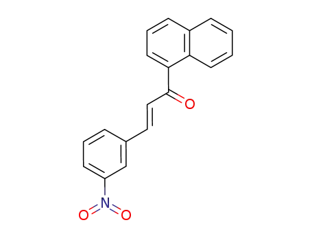 Molecular Structure of 62918-28-9 (2-Propen-1-one, 1-(1-naphthalenyl)-3-(3-nitrophenyl)-, (E)-)