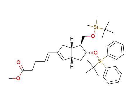 Methyl (1R,5S,6S,7R)-6-tert-Butyldimethylsilyloxymethyl-7-tert-butyldiphenylsilyloxybicyclo<3.3.0>octe-2-ene-3-γ-pentenoate