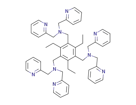 Molecular Structure of 223737-62-0 (N,N,N',N',N'',N''-hexa[(2-pyridyl)methyl]-1,3,5-tris(aminomethyl)-2,4,6-triethylbenzene)